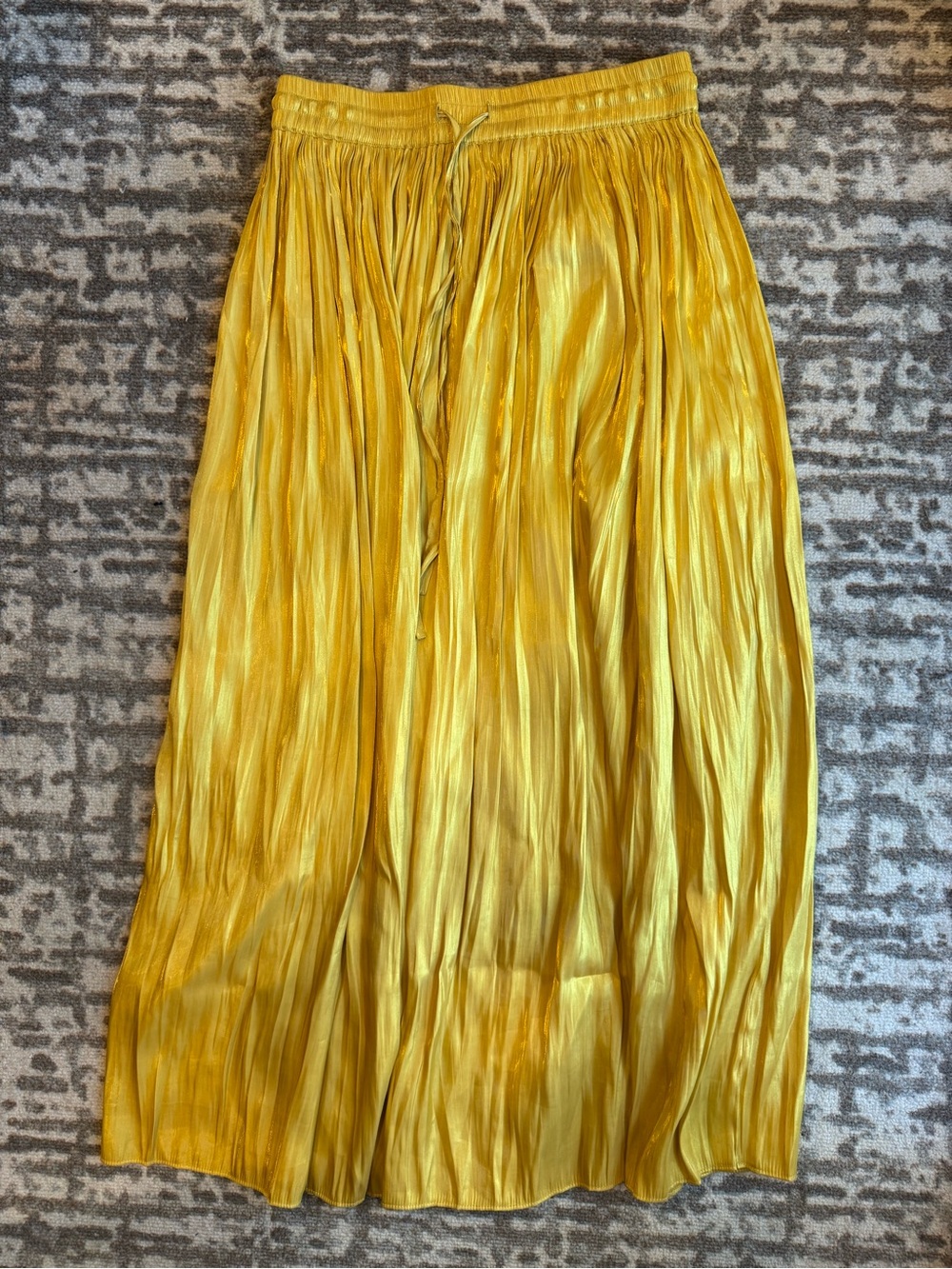 Yellow gold Pleated Maxi Skirt - Lightweight Women's Skirt H&M